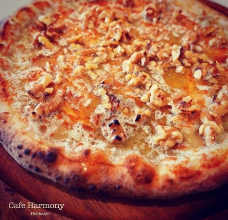 カフェ・ハーモニーエルブの森の6種のチーズピッツァ